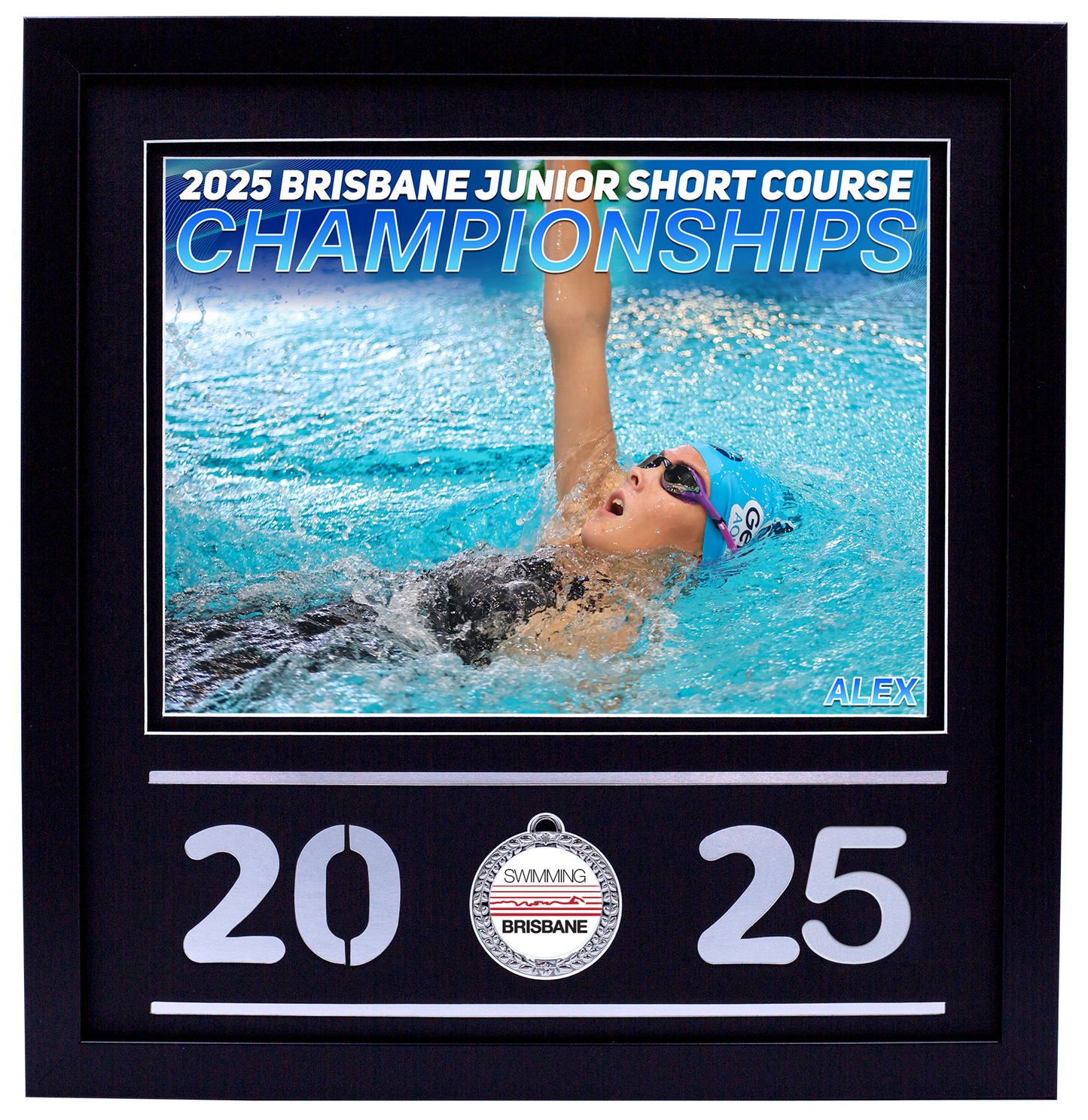 2025 Brisbane Junior Short Course Championships Black Medal Shots Frame