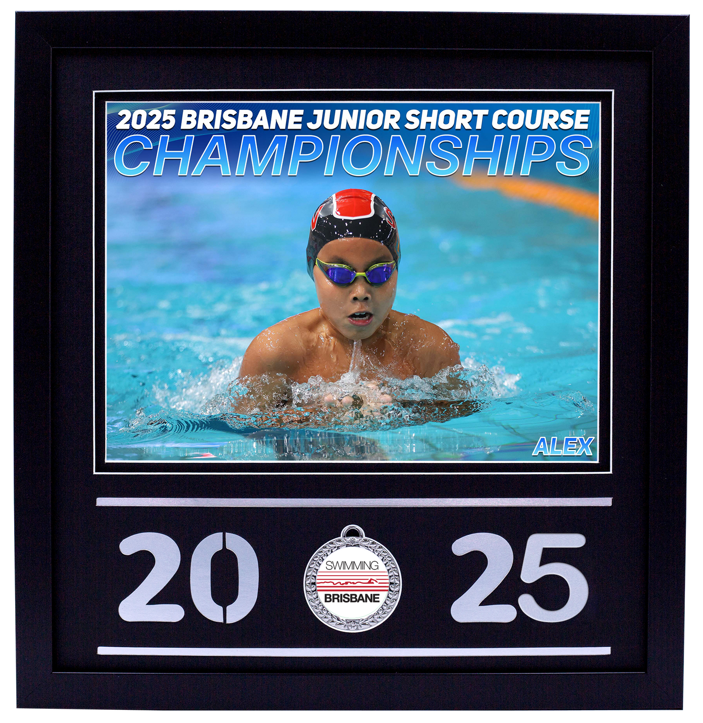 2025 Brisbane Junior Short Course Championships Black Medal Shots Frame