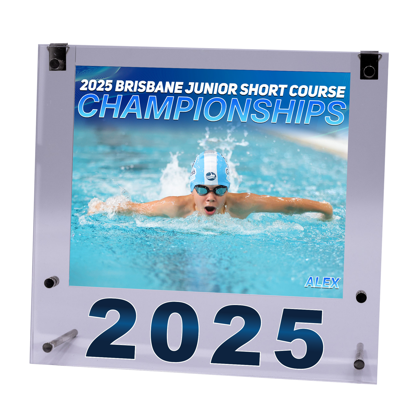 2025 Brisbane Junior Short Course Championships Medium Acrylic Frame