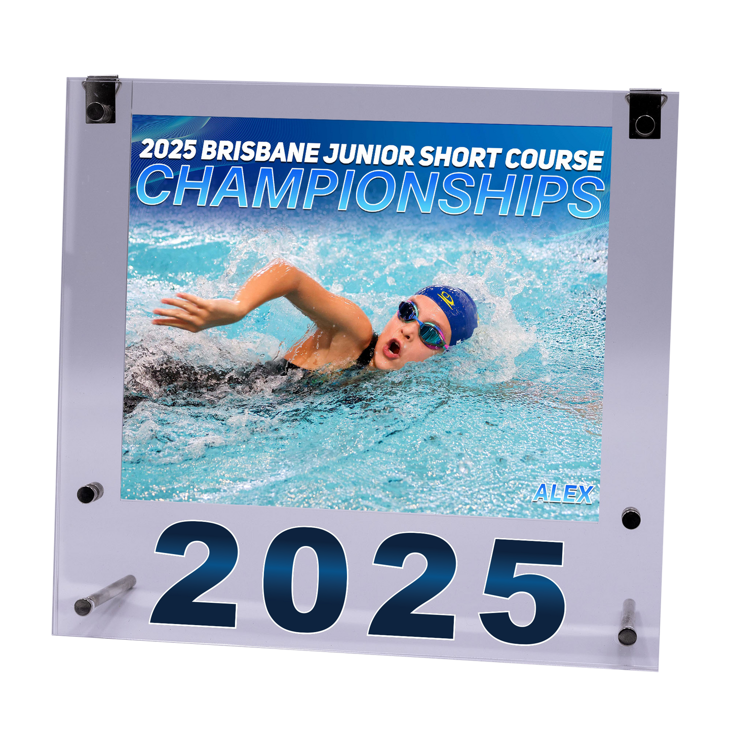 2025 Brisbane Junior Short Course Championships Medium Acrylic Frame