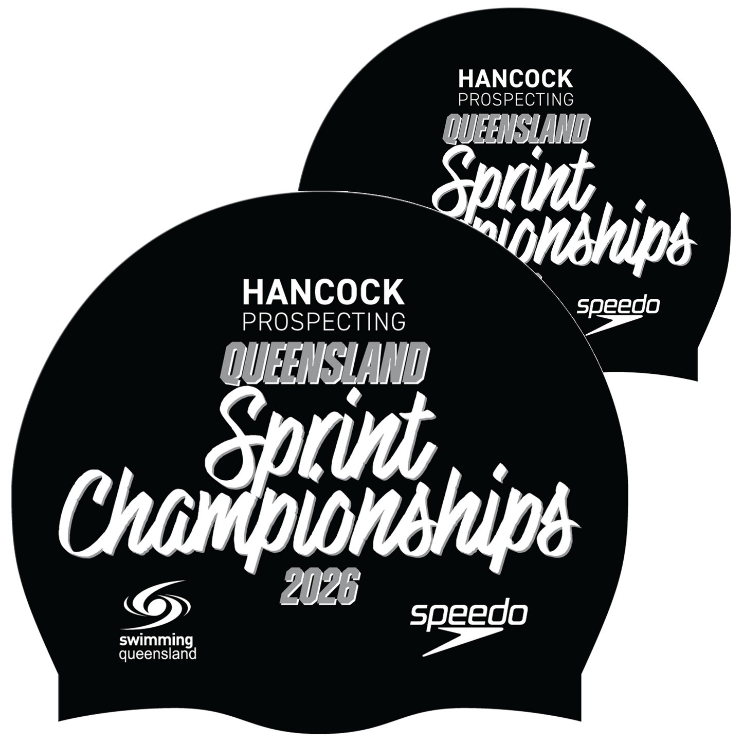 Swimming QLD State Sprints - Black Speedo Cap