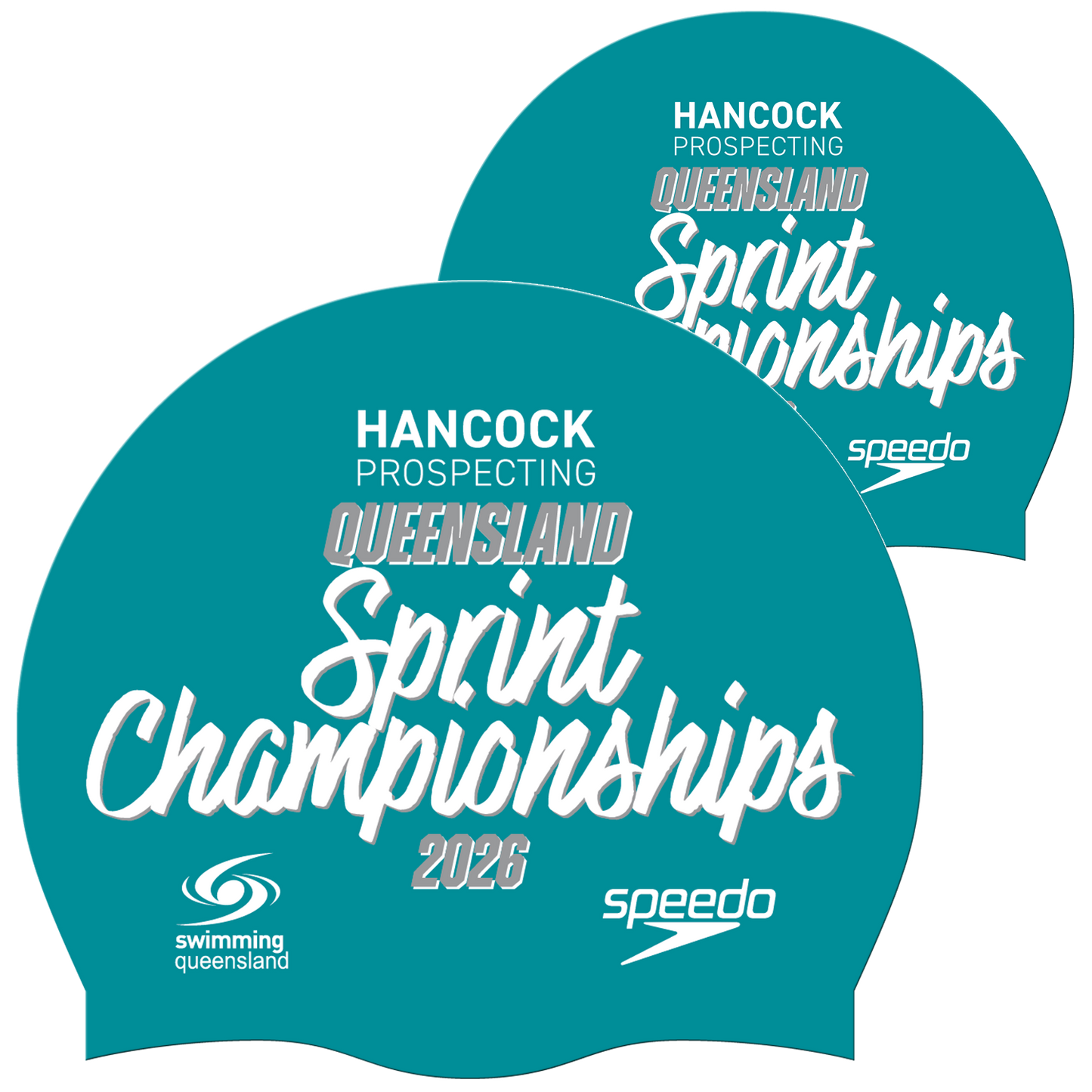 Swimming QLD State - Teal Speedo Cap
