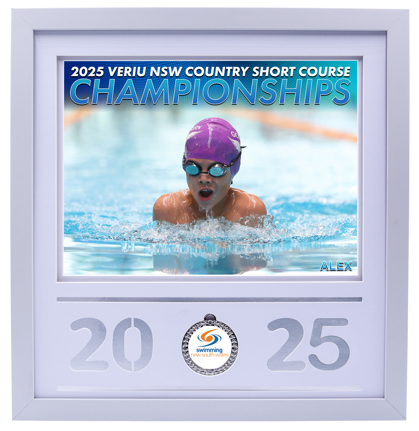 2025 NSW Country SC Championships White Medal Shots Frame