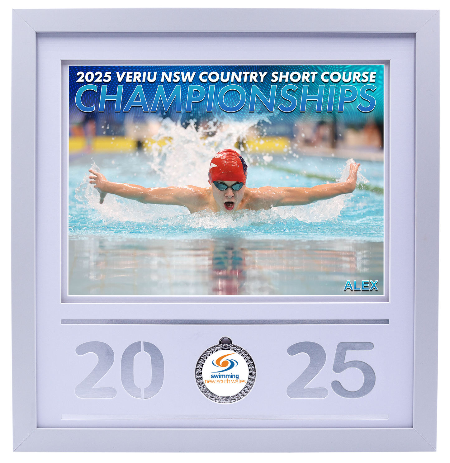 2025 NSW Country SC Championships White Medal Shots Frame
