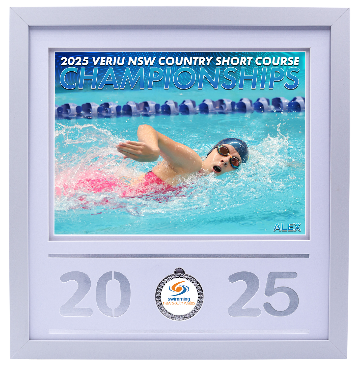 2025 NSW Country SC Championships White Medal Shots Frame