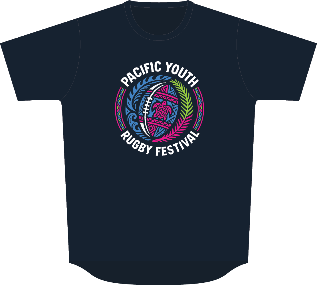 2025 Pacific Youth Rugby Festival Names T-Shirt