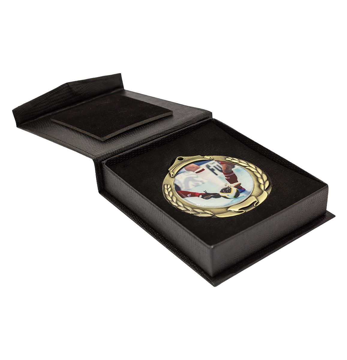70mm Flip Top Faux Leather Box