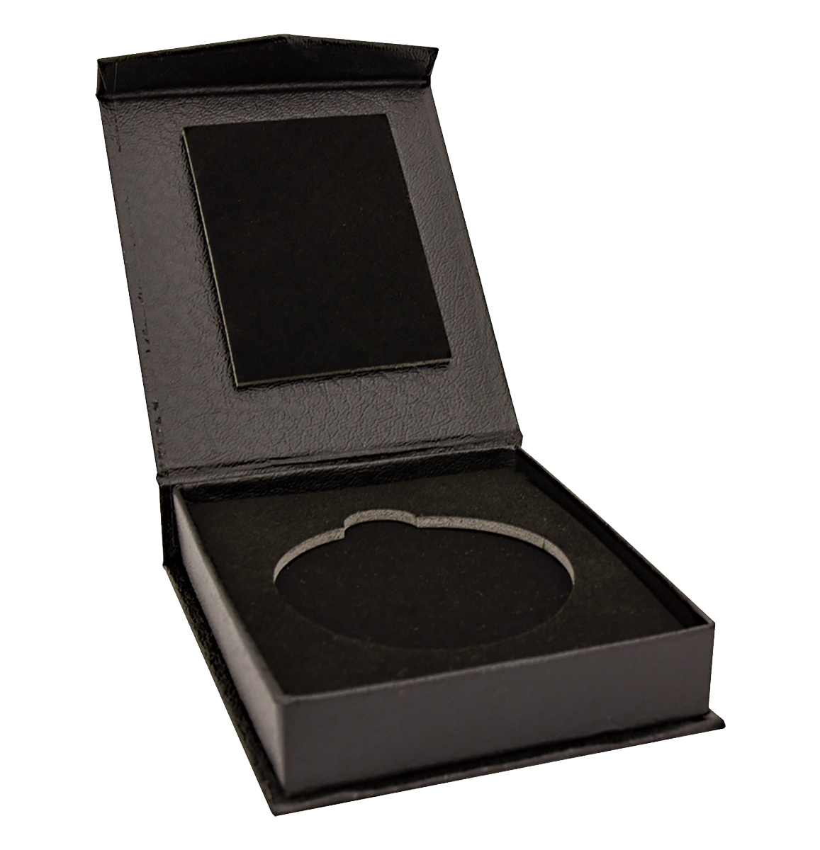 70mm Flip Top Faux Leather Box