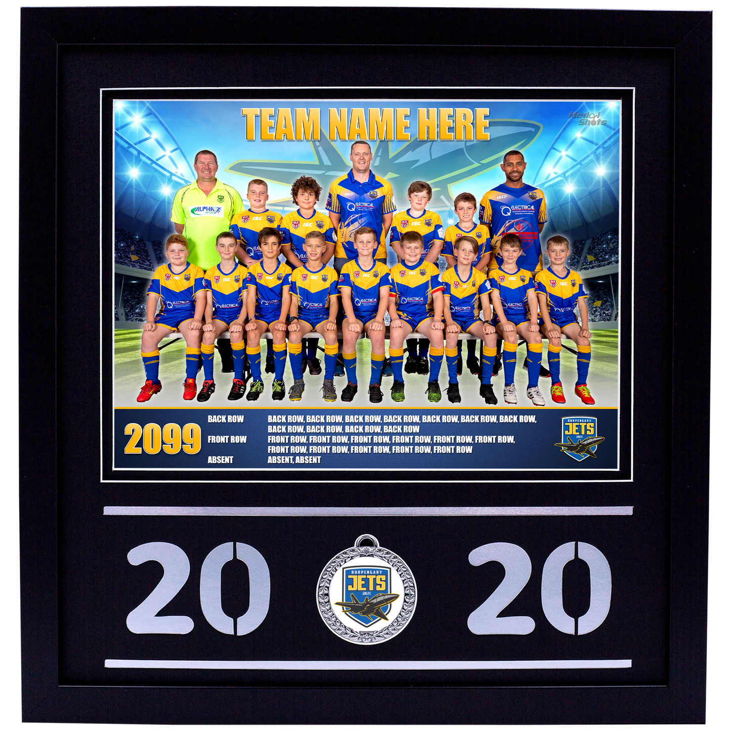 Framed Team Photo with Medal Upgrade