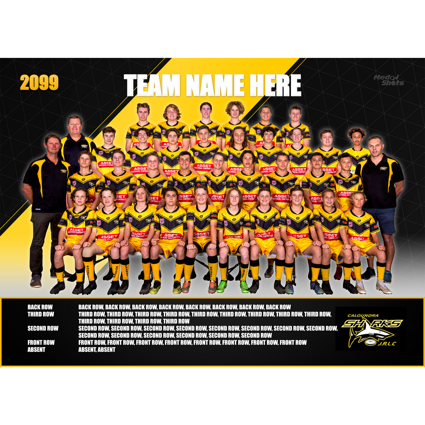 Laminated Team Photo