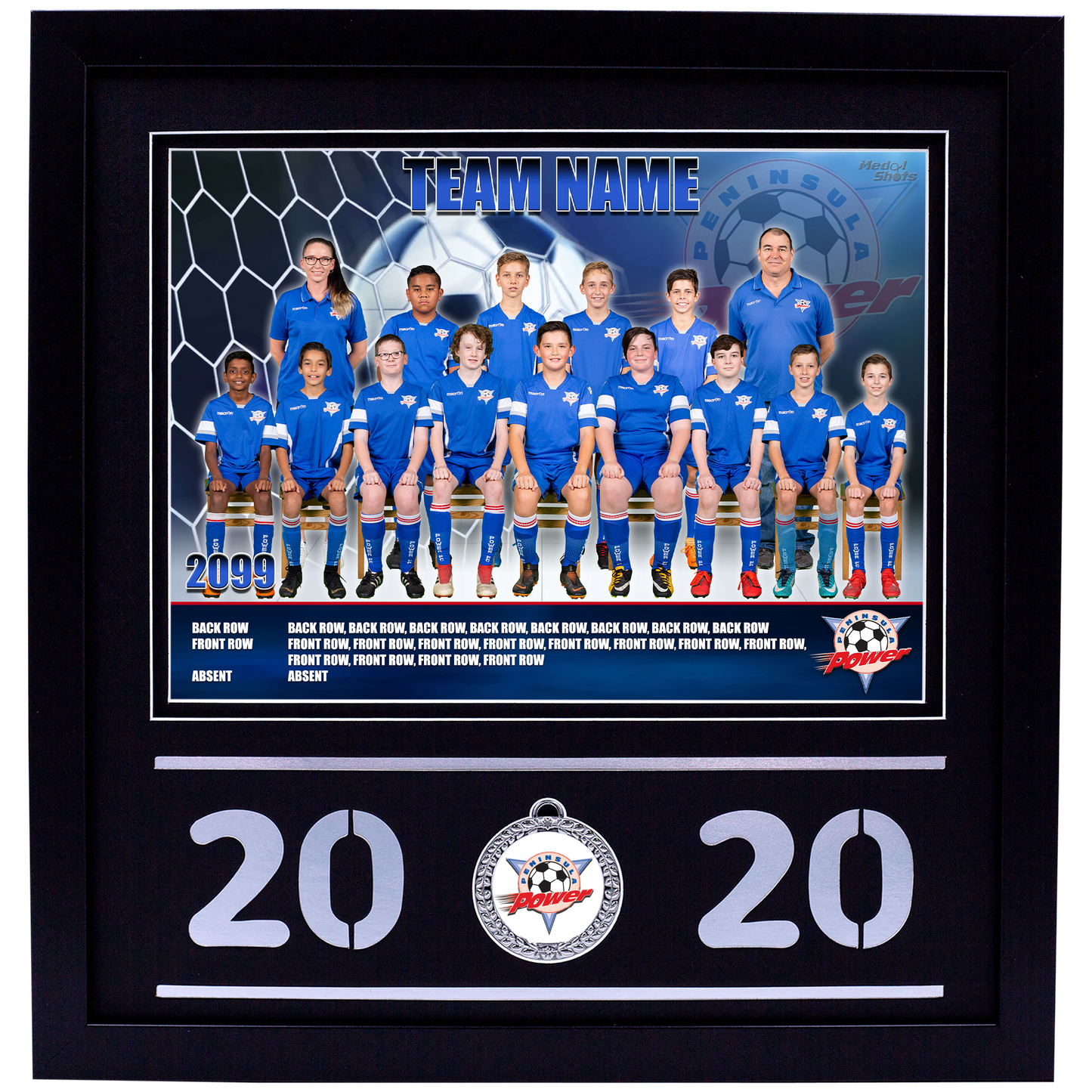 Framed Team Photo with Medal Upgrade