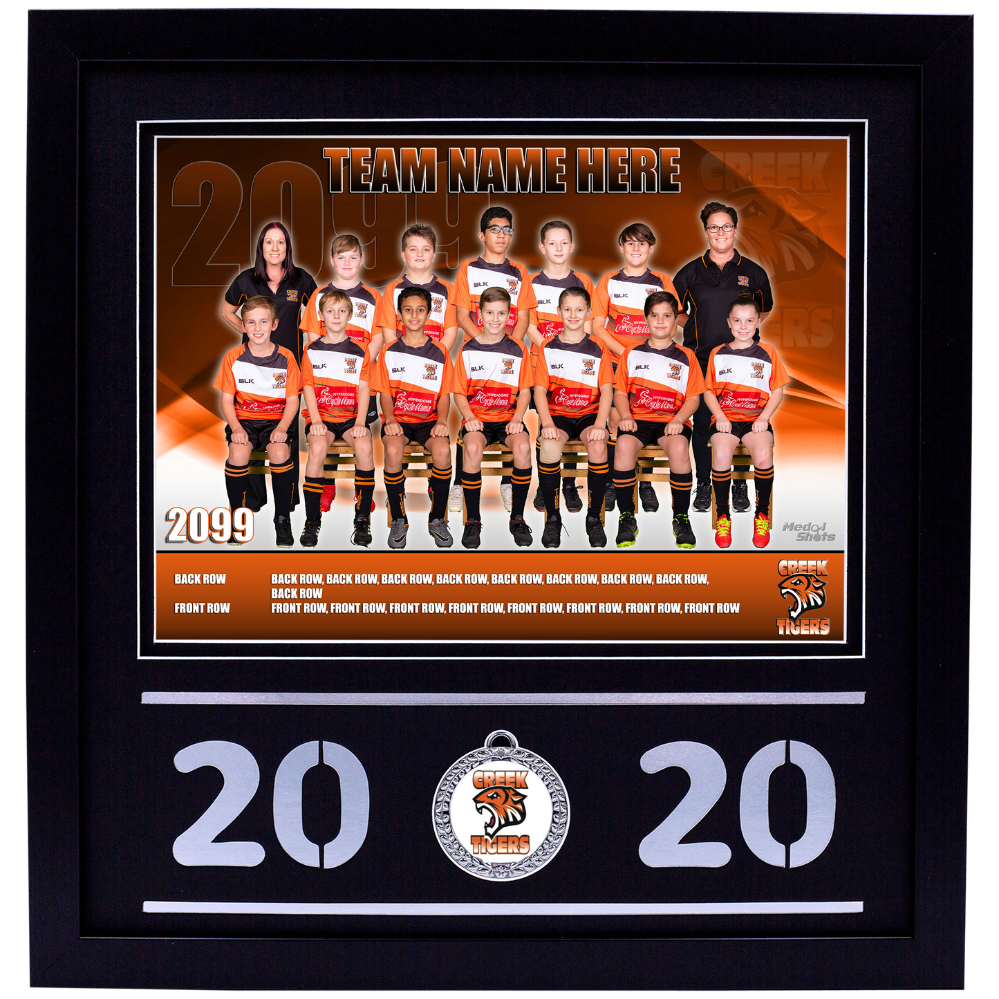 Framed Team Photo with Medal Upgrade