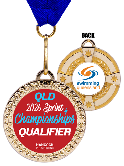 Swimming QLD State Sprints Championships Official Qualifier Medal