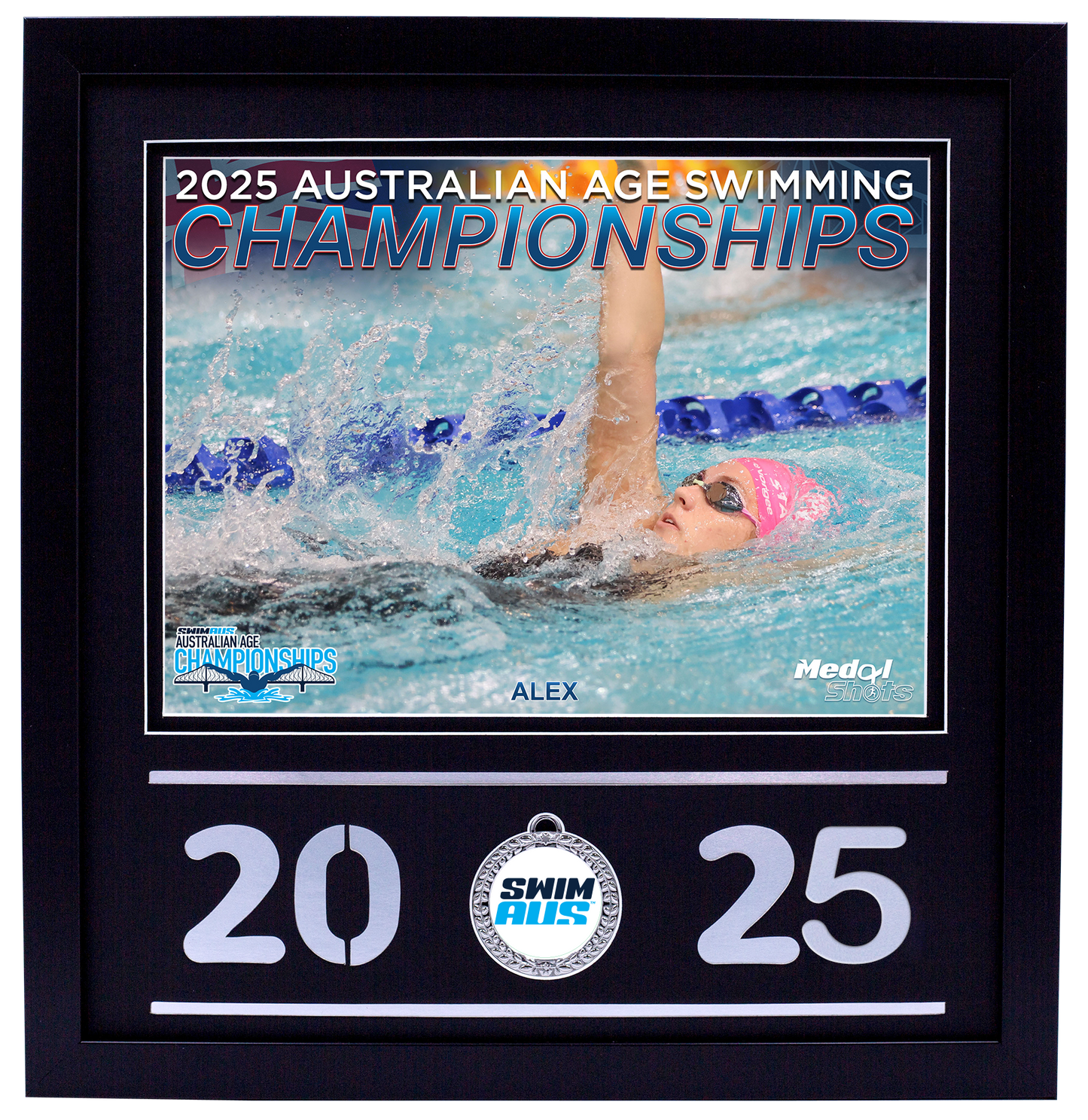 2025 Australian Age Championships Black Medal Shots Frame