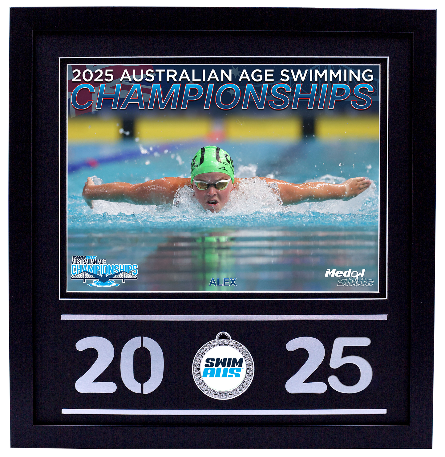 2025 Australian Age Championships Black Medal Shots Frame