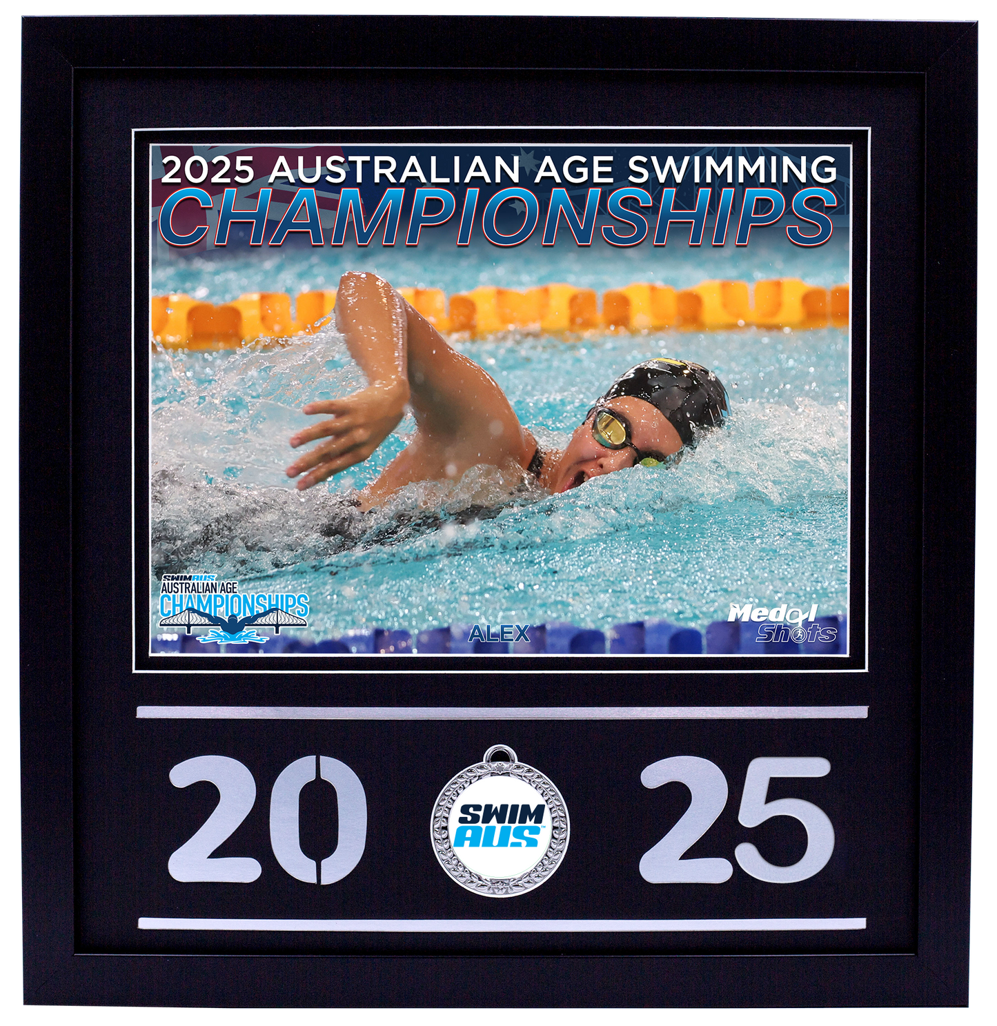 2025 Australian Age Championships Black Medal Shots Frame