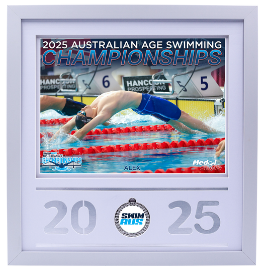 2025 Australian Age Championships White Medal Shots Frame
