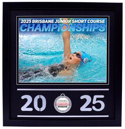 2025 Brisbane Junior Short Course Championships Black Medal Shots Frame