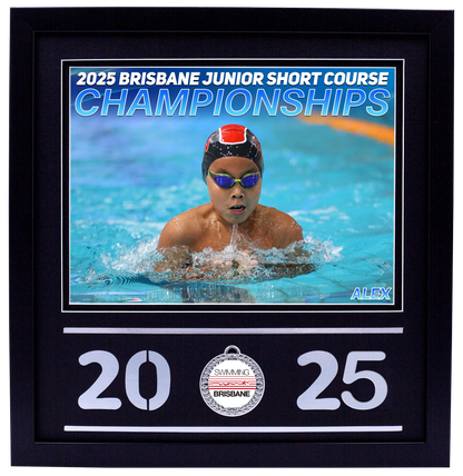 2025 Brisbane Junior Short Course Championships Black Medal Shots Frame