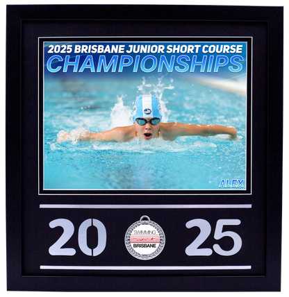 2025 Brisbane Junior Short Course Championships Black Medal Shots Frame