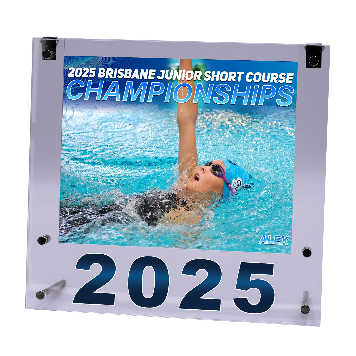 2025 Brisbane Junior Short Course Championships Medium Acrylic Frame