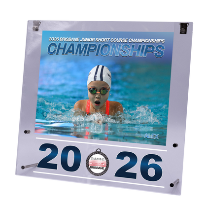 2026 Brisbane Junior Short Course Championships Large Acrylic Frame