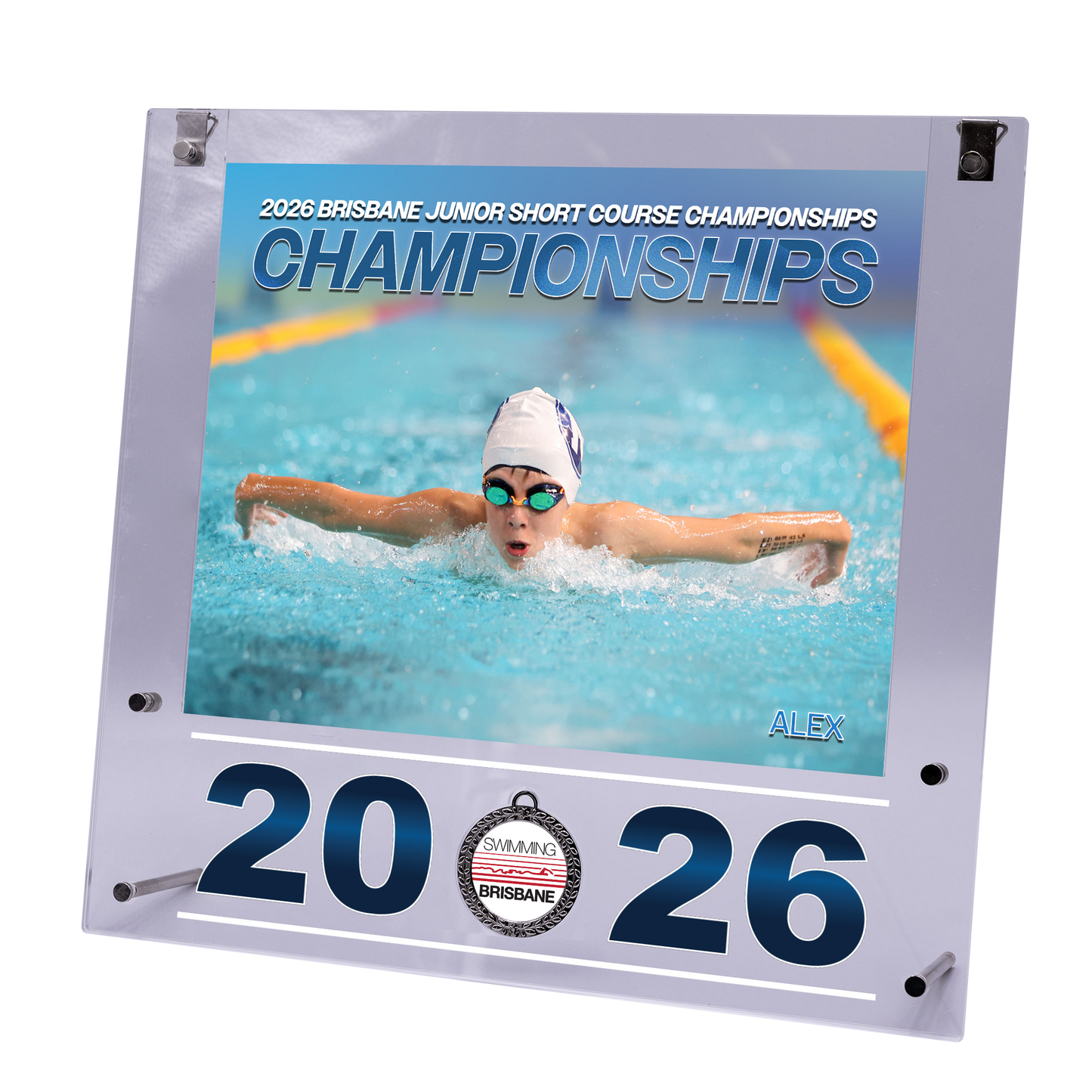 2026 Brisbane Junior Short Course Championships Large Acrylic Frame