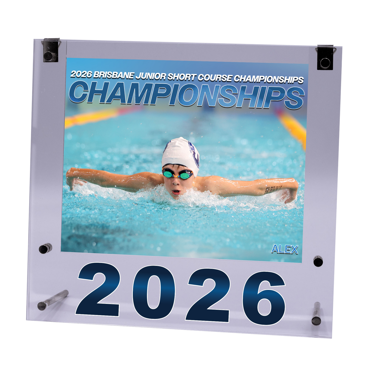 2026 Brisbane Junior Short Course Championships Medium Acrylic Frame