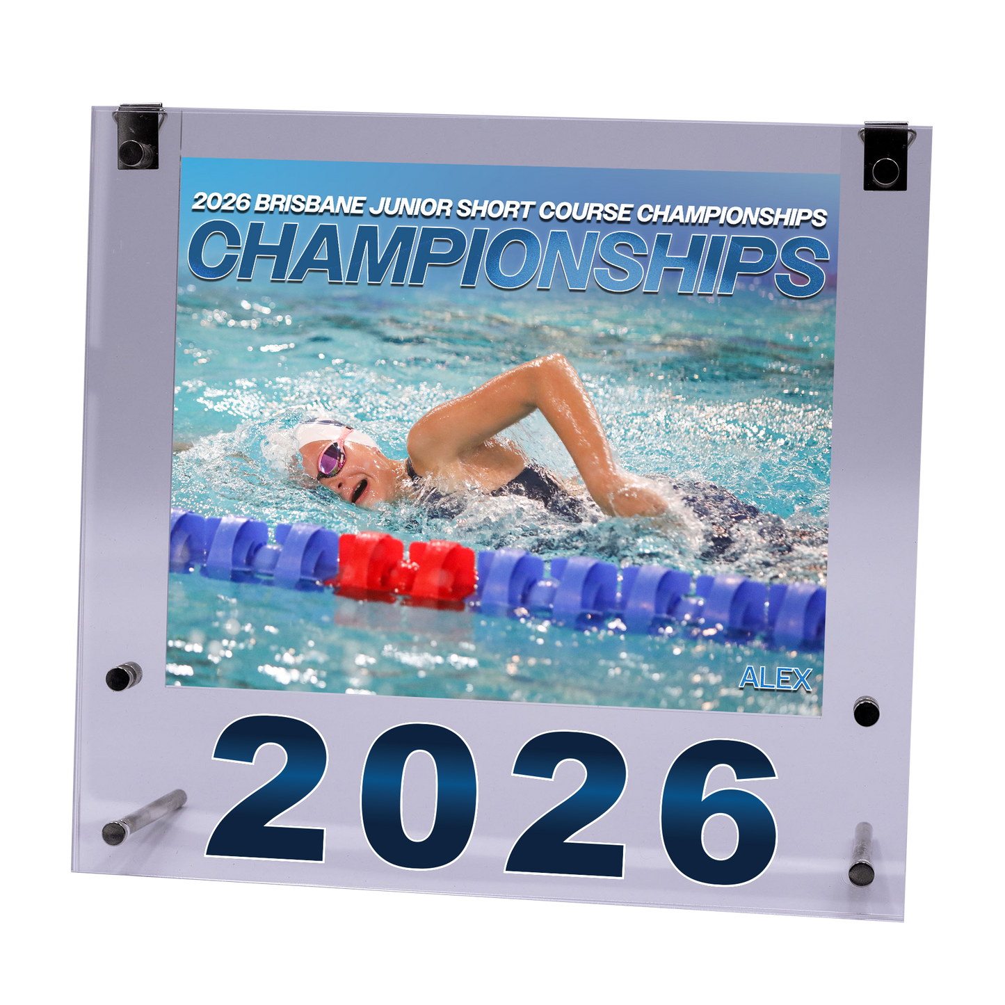 2026 Brisbane Junior Short Course Championships Medium Acrylic Frame