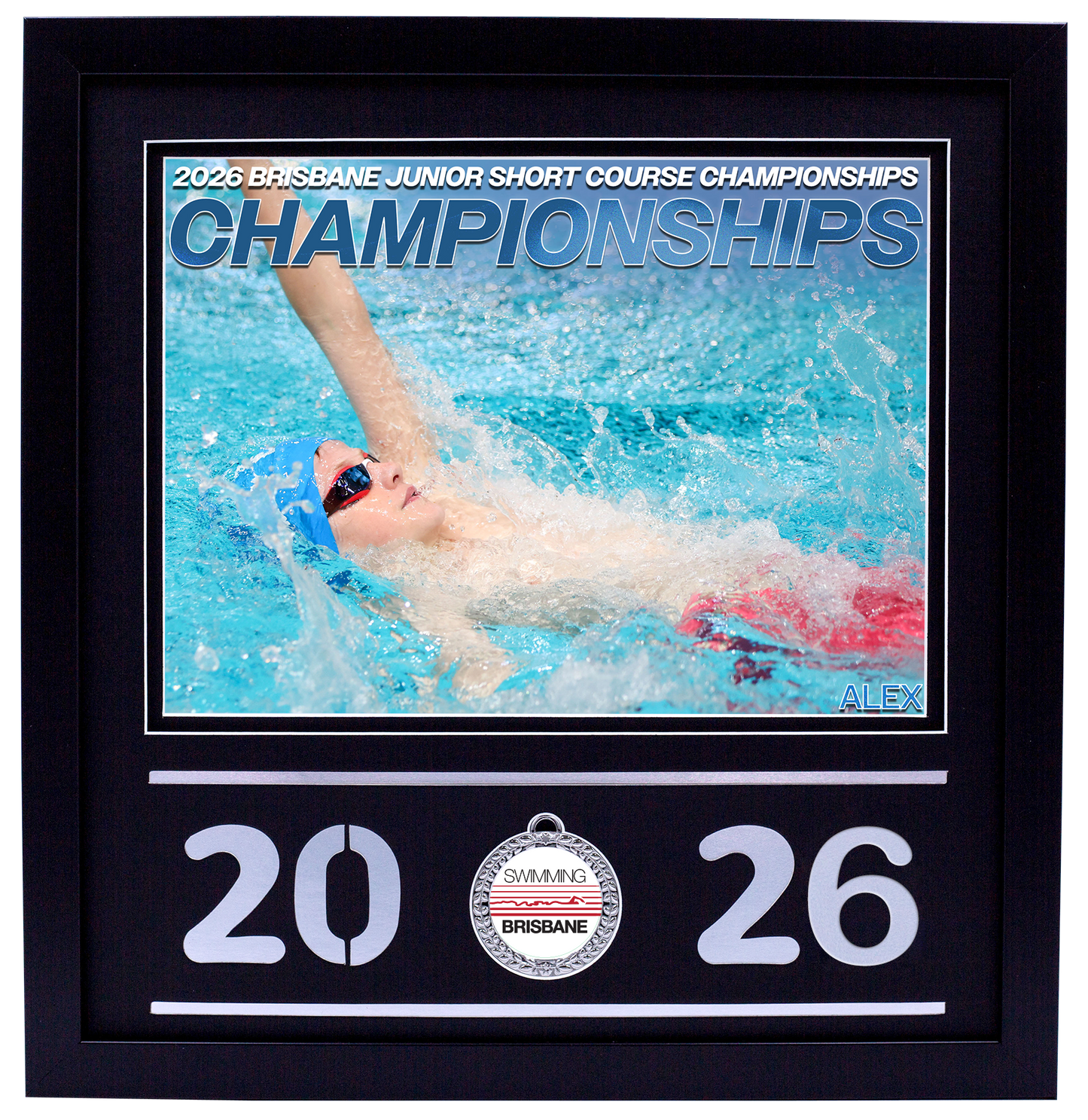 2026 Brisbane Junior Short Course Championships Black Medal Shots Frame