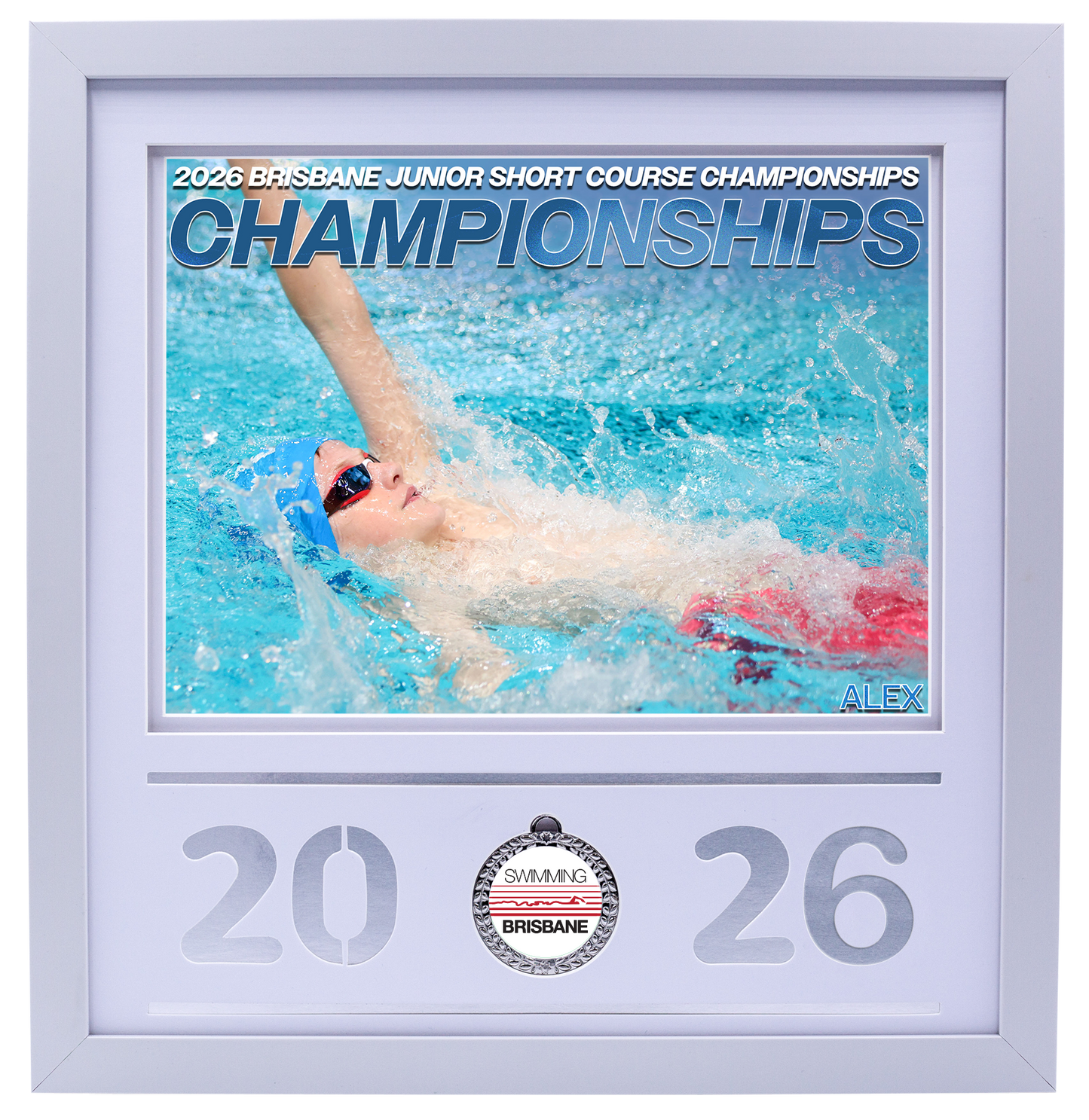 2026 Brisbane Junior Short Course Championships White Medal Shots Frame