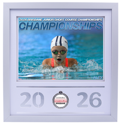 2026 Brisbane Junior Short Course Championships White Medal Shots Frame