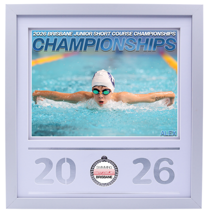 2026 Brisbane Junior Short Course Championships White Medal Shots Frame