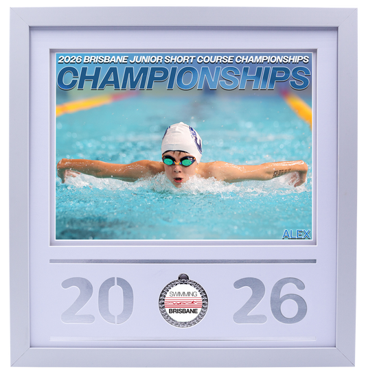 2026 Brisbane Junior Short Course Championships White Medal Shots Frame