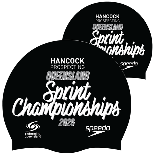 Swimming QLD State Sprints - Black Speedo Cap