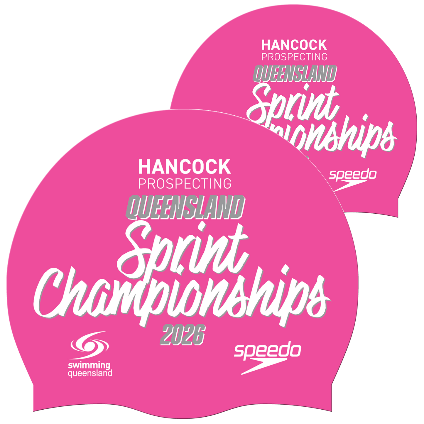 Swimming QLD State - Pink Speedo Cap