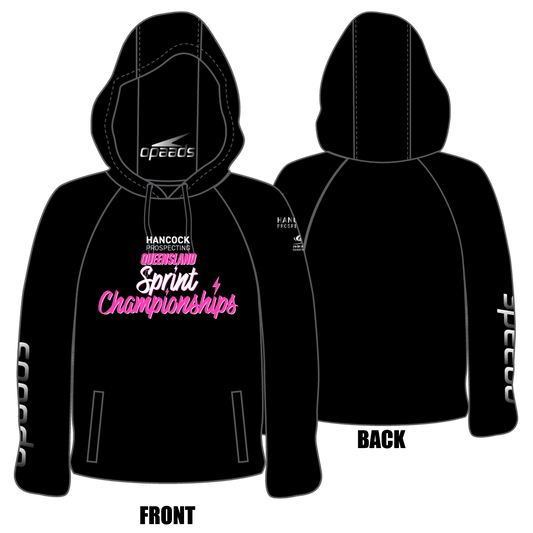 Swimming QLD State Sprints - Speedo Black Hoodie