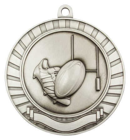 Eco Scroll Rugby Medal