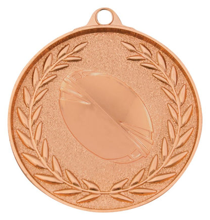 Classic Wreath Rugby Medal