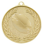Classic Wreath Rugby Medal