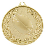 Classic Wreath Rugby Medal