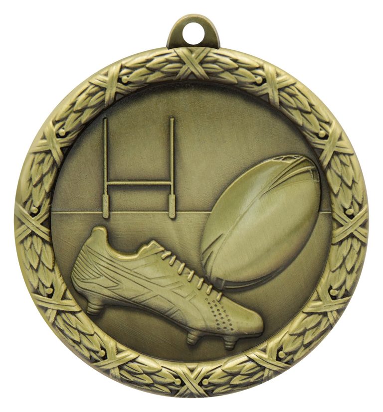 Derby Wreath Gold Rugby Medal