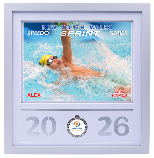 2026 NSW Speedo Sprint White Medal Shots Frame