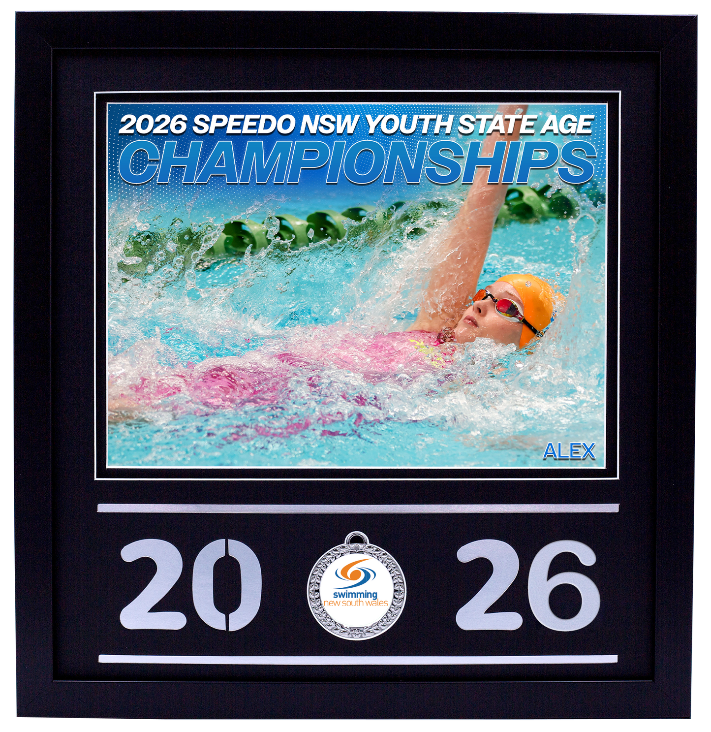2026 NSW Speedo Youth State Age Championships Black Medal Shots Frame