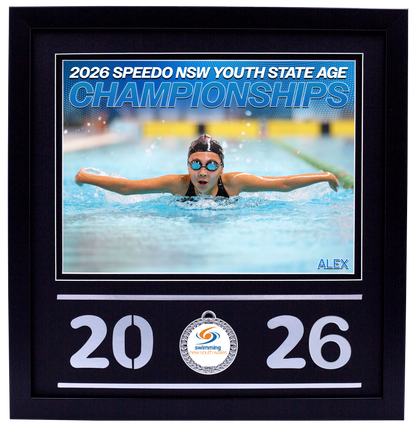 2026 NSW Speedo Youth State Age Championships Black Medal Shots Frame