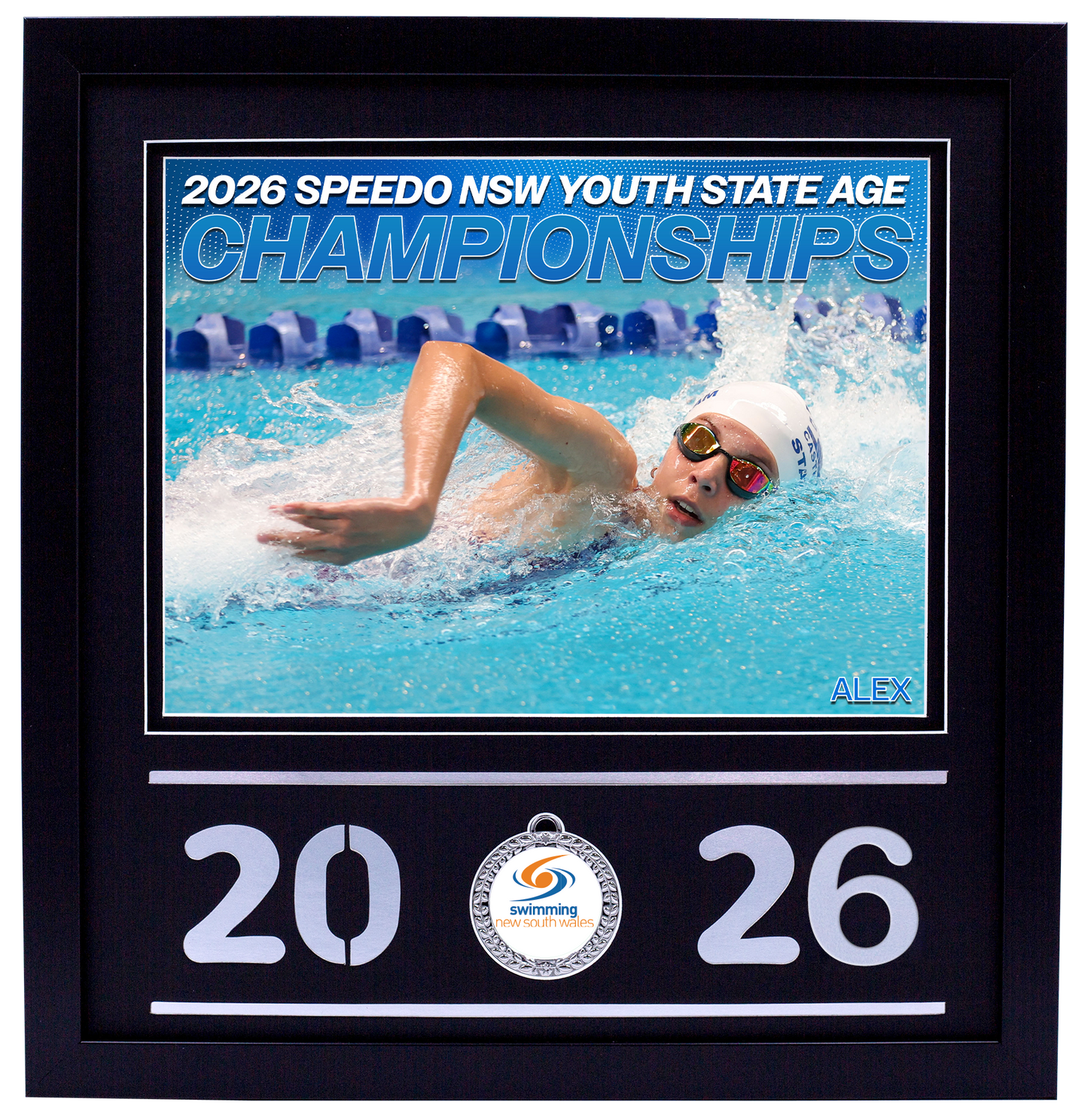 2026 NSW Speedo Youth State Age Championships Black Medal Shots Frame