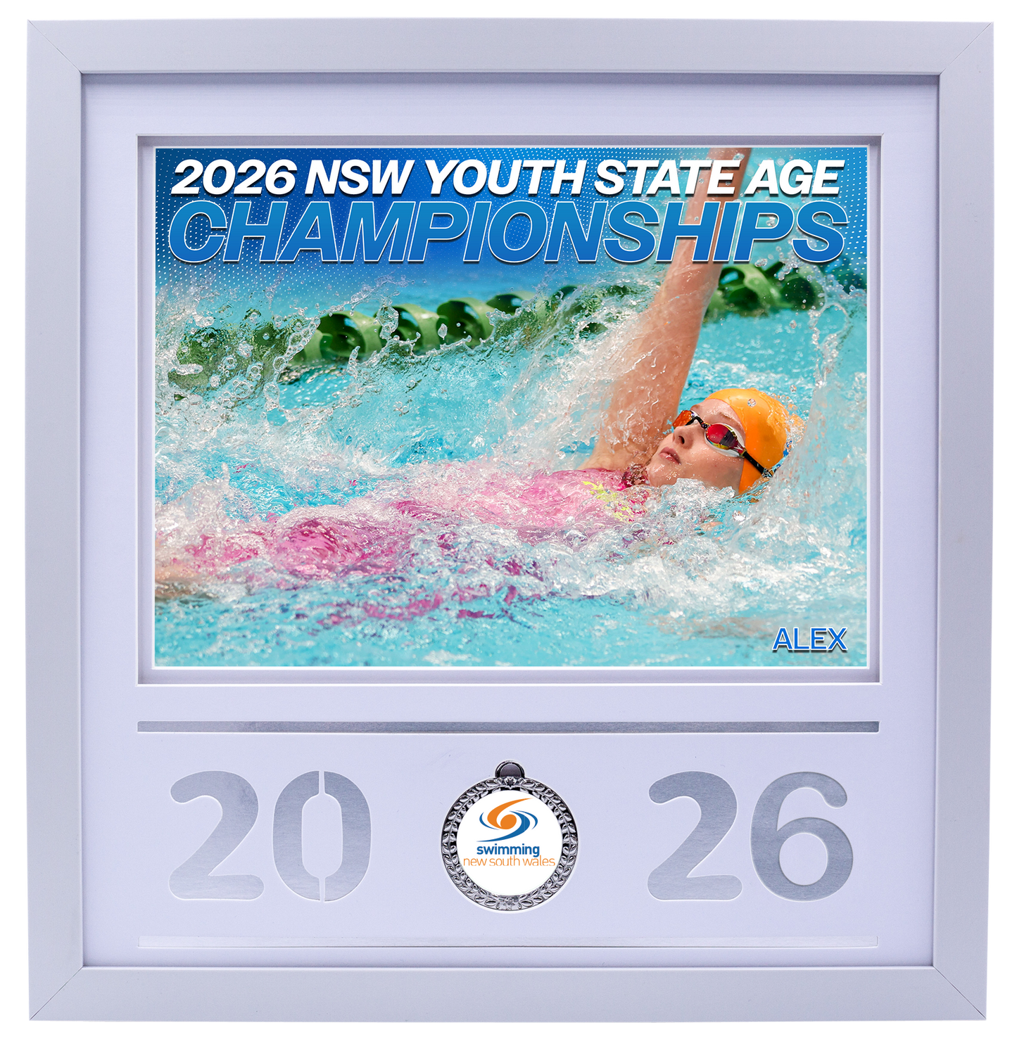 2026 NSW Speedo Youth State Age Championships White Medal Shots Frame