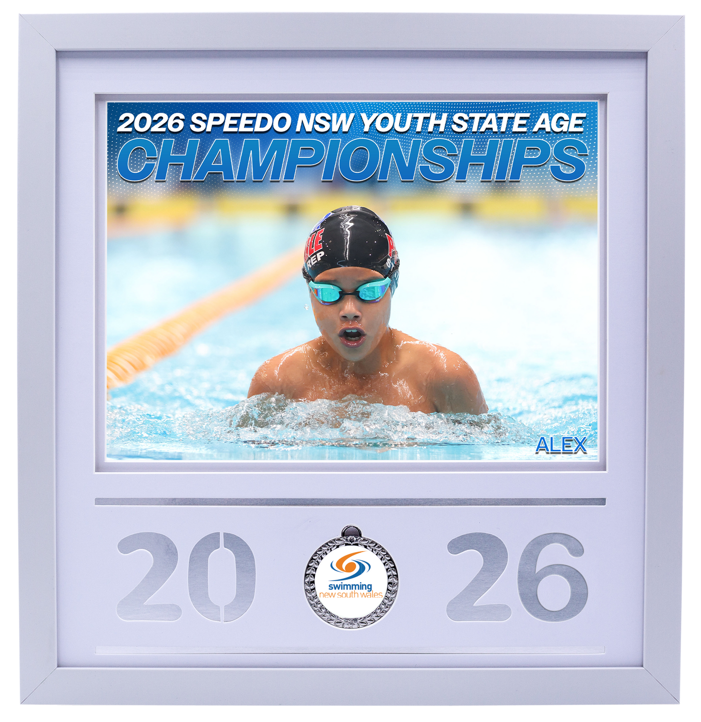 2026 NSW Speedo Youth State Age Championships White Medal Shots Frame