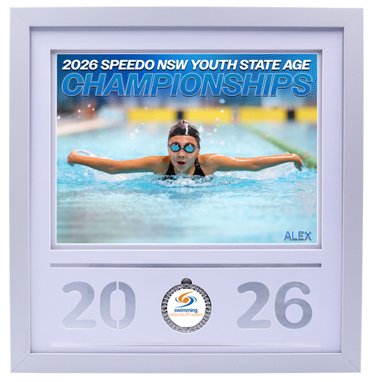 2026 NSW Speedo Youth State Age Championships White Medal Shots Frame