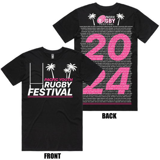 2024 Pacific Youth Rugby Festival Names T-Shirt